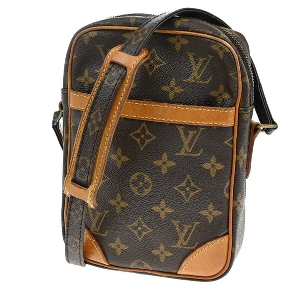 LOUIS VUITTON Danube Shoulder Bag Monogram Leather Brown France - Picture 1 of 16